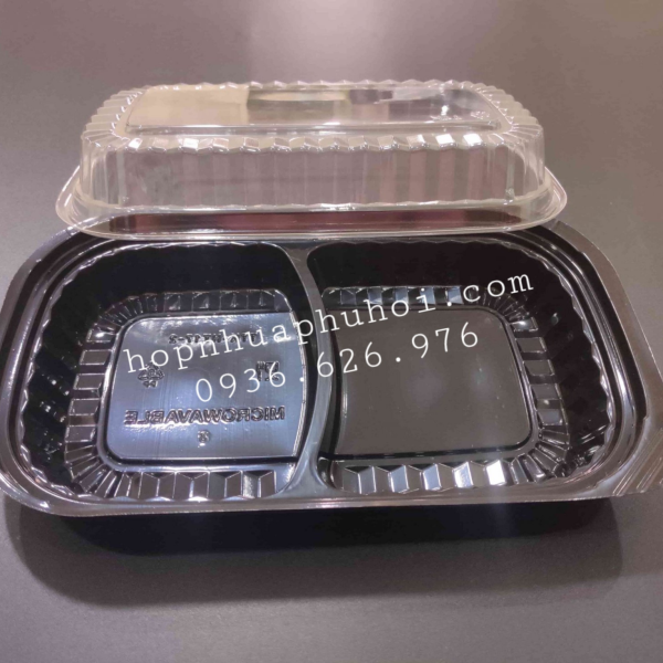 HỘP NHỰA 2 NGĂN ĐỀU (5:5)
